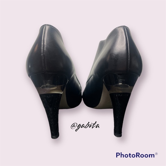 Chanel black ankle boots pearl heels, super comfortable size 37 us 7 - Picture 5 of 17